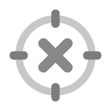  Çember simgesinde konsantrasyon ya da çapraz çizgi yok, vektör illüstrasyonu 