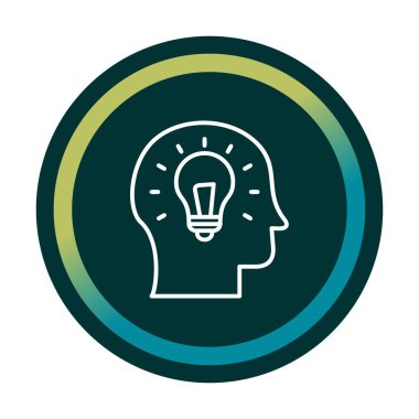 fikir konsepti simgesi, vektör illüstrasyon tasarımı                            