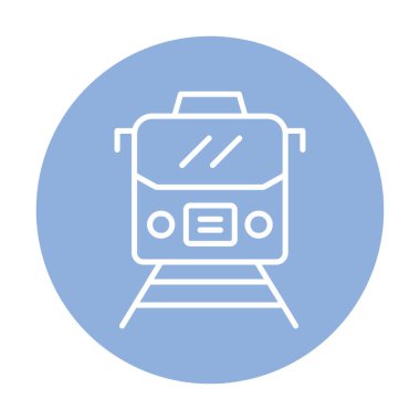 tren simgesi, vektör illüstrasyonu 