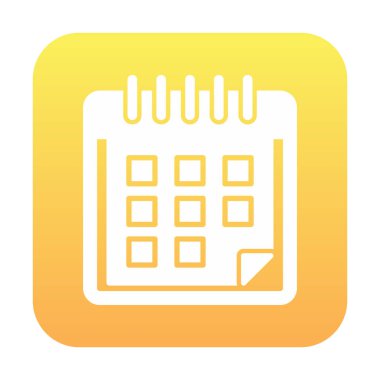 Takvim simgesi vektör illüstrasyonu