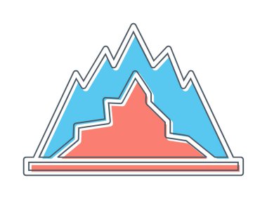 dağ ikonu vektör illüstrasyonu 