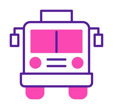 bus simgesi, vektör illüstrasyonu