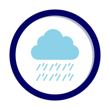 yağmur simgesi, vektör illüstrasyonu  