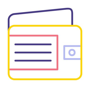 Cüzdan web simgesi, vektör illüstrasyon tasarımı