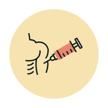 Aşılama web simgesi, vektör illüstrasyonu