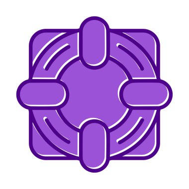 Bir cankurtaran simgesinin vektör illüstrasyonu