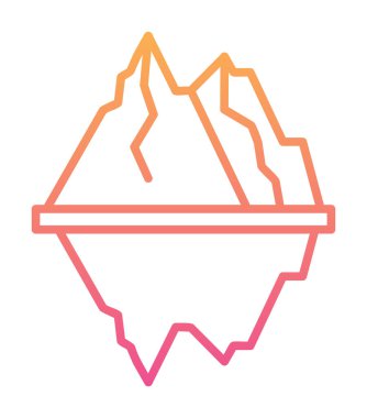 Iceberg vektör simgesi izole edildi