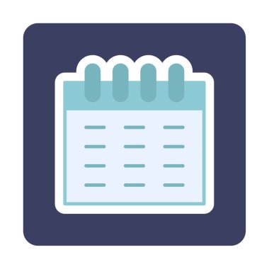 Takvim simgesi vektör illüstrasyonu
