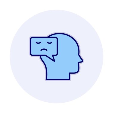 Negatif Düşünce konsepti ikon vektör çizimi