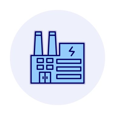 Elektrik fabrikası renkli vektör simgesi