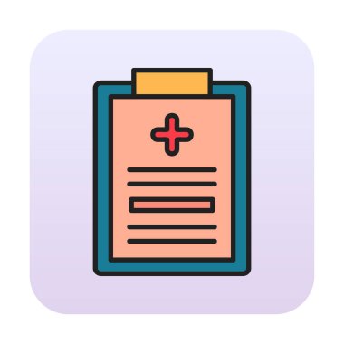 Tıbbi Kayıtlar ikonu. Basit resimleme                                 