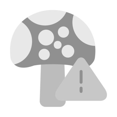 Mantar. Web simgesi basit illüstrasyon