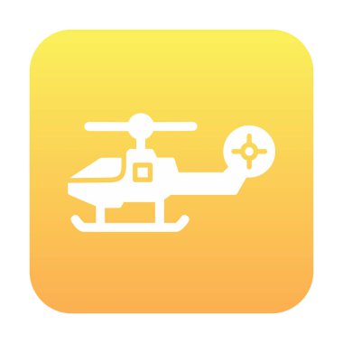 Askeri savaş helikopteri. Web simgesi basit illüstrasyon 