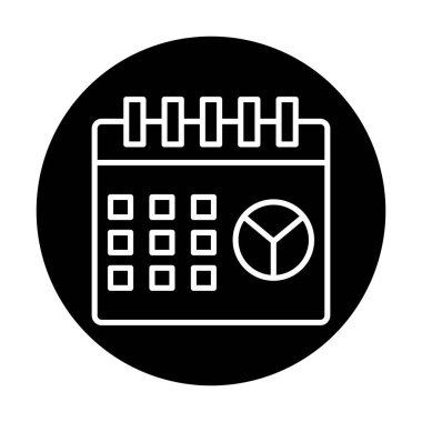 Barış Günü takvim sayfası simgesi, vektör illüstrasyonu