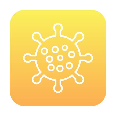 Corona virüs simgesi, covid-19 salgın hastalık sembolü, çizgi biçimi vektör simgesi