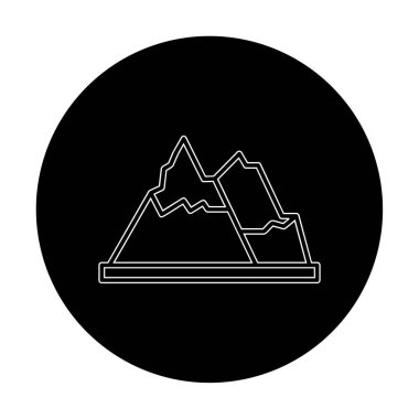 dağ ikonu vektör illüstrasyonu 