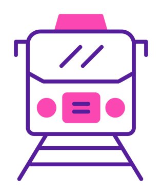 tren simgesi, vektör illüstrasyonu 