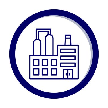Factory icon, vector illustration simple design