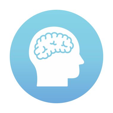 düz beyin ikonu vektör illüstrasyon tasarımı