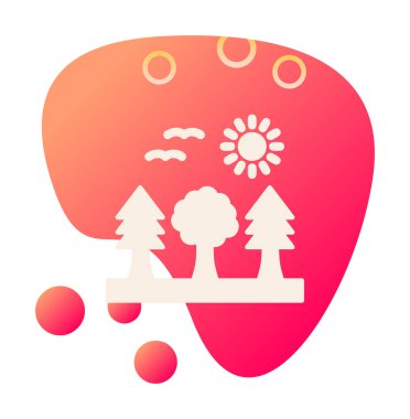 forest icon, vector illustration simple design