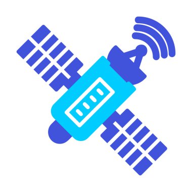 Uydu Simgesi, vektör illüstrasyonu 