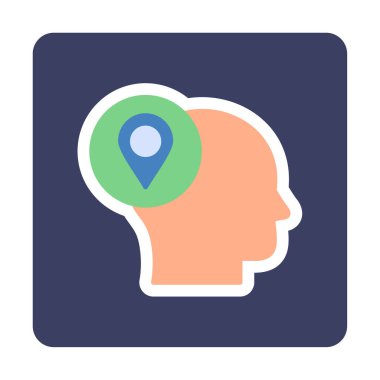 konum düz ikon vektör illüstrasyon tasarımı