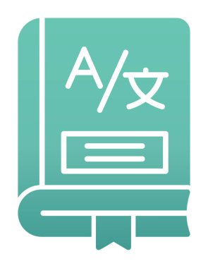 sözlük modern simgesinin vektör illüstrasyonu                               