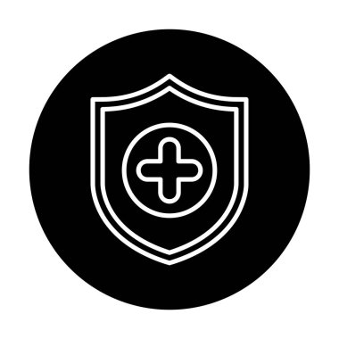 Basit Tıbbi Sigorta simgesi, vektör illüstrasyonu