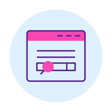 Düz simge, vektör illüstrasyonu taranıyor