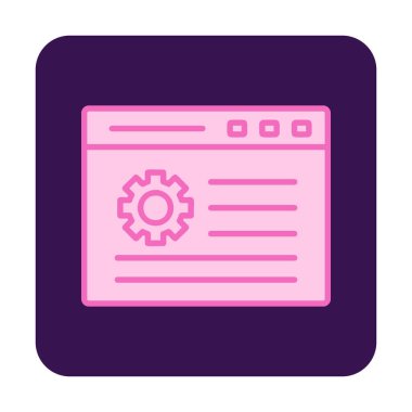 Ağ ayarı. Web simgesi basit illüstrasyon 