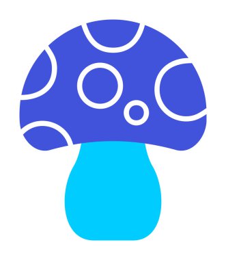 Mantar. Web simgesi basit illüstrasyon