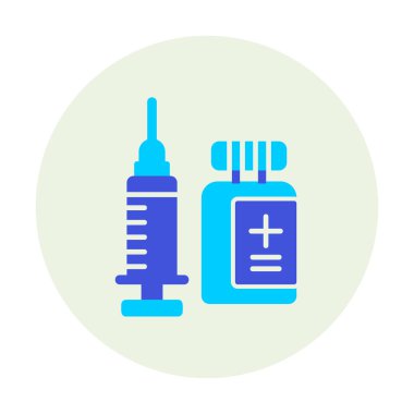 Aşılama web simgesi, vektör illüstrasyonu