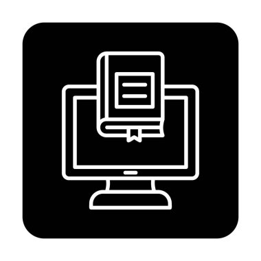 çevrimiçi kütüphane rengi vektör illüstrasyonu                        