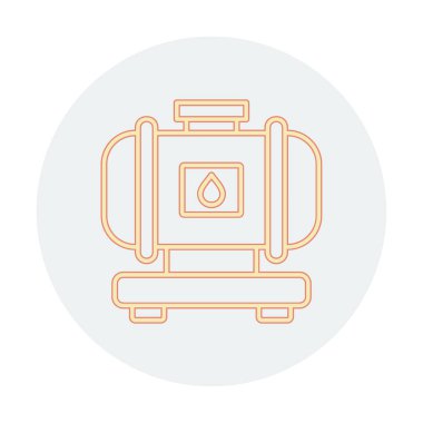 Fabrika tankı simgesi, vektör illüstrasyonu