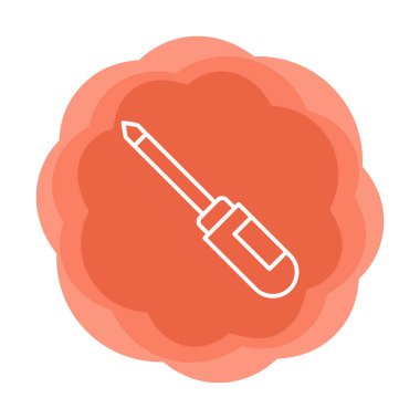 tornavida aracı izole edilmiş simge vektör çizimi