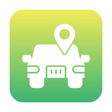 Araba Konumu ikon vektör illüstrasyonu                      