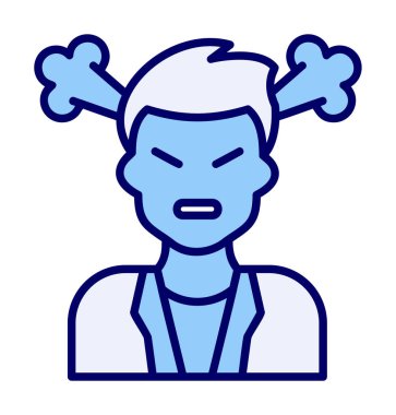 kızgın kişi simgesi, vektör illüstrasyonu basit tasarım