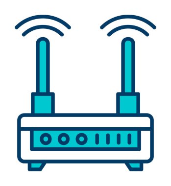  Wi-fi yönlendirici vektör illüstrasyonu