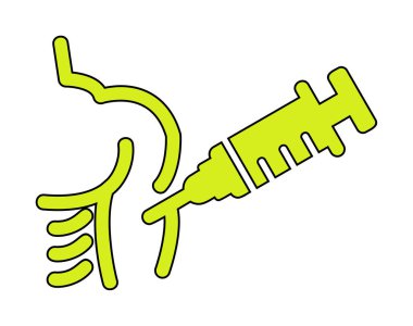 Aşılama web simgesi, vektör illüstrasyonu