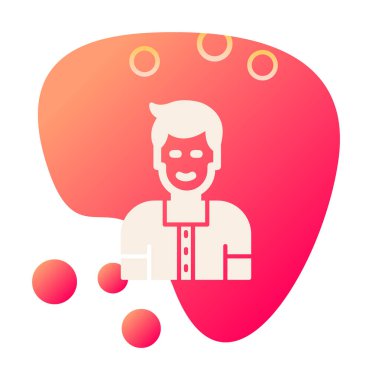 Avatar man simgesi, vektör illüstrasyonu  