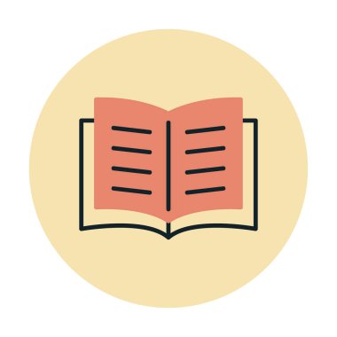 Basit Açık Kitap Web simgesi illüstrasyonu