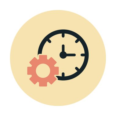 Zaman Yöneticisi web simgesi vektör illüstrasyonu