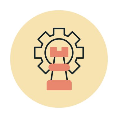 Basit Strateji simgesi, vektör illüstrasyonu