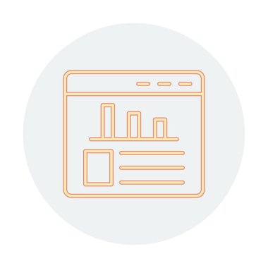 İstatistik simgesinin web vektör çizimi           