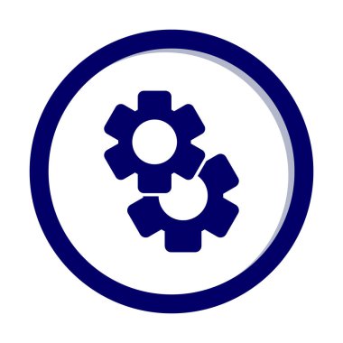 Gears'ı web simgesi, vektör çizim 