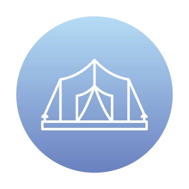 çadır simgesi, vektör çizimi  