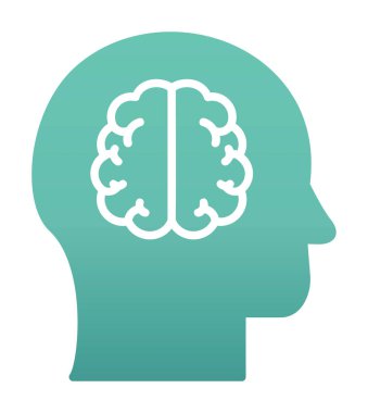 beyin ikonu vektör çizimi tasarımı