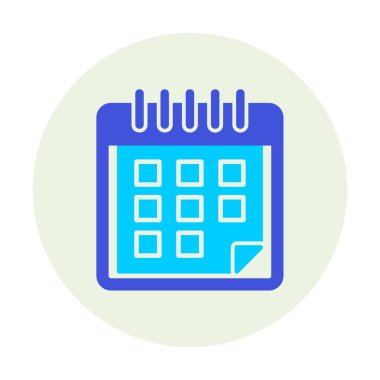 Takvim simgesi vektör illüstrasyonu