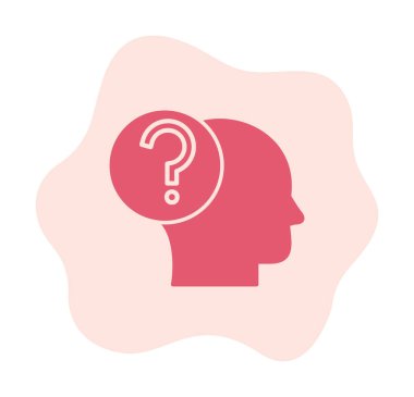 İnsan başlı soru işareti, satır biçimi simgesi 