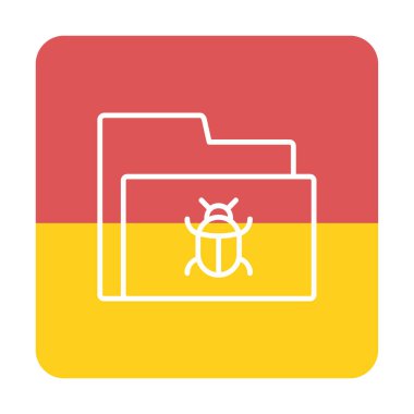 yazılım hatası simgesi, virüs konsepti, vektör illüstrasyonlu veri dizini